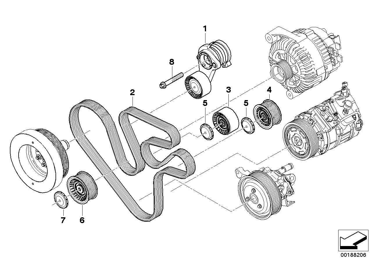 Схема ремня м57