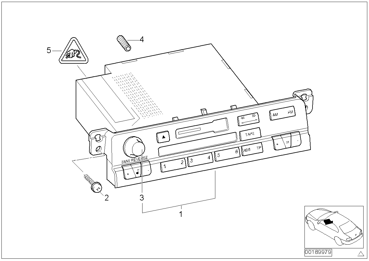 Радиоприемник BMW Reverse