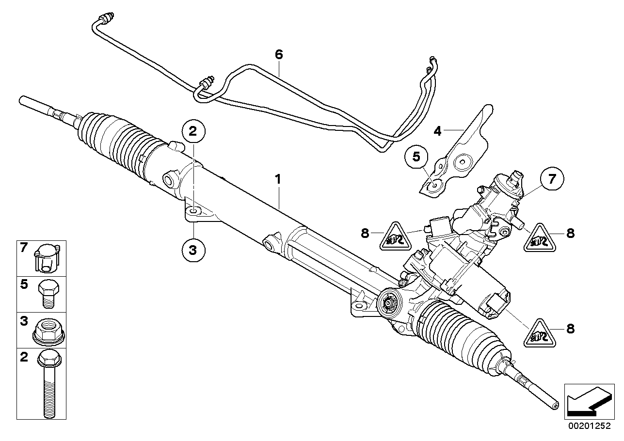 Схема рулевой рейки бмв х1