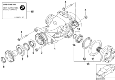 Сторона входа/выхода редуктора зад.моста